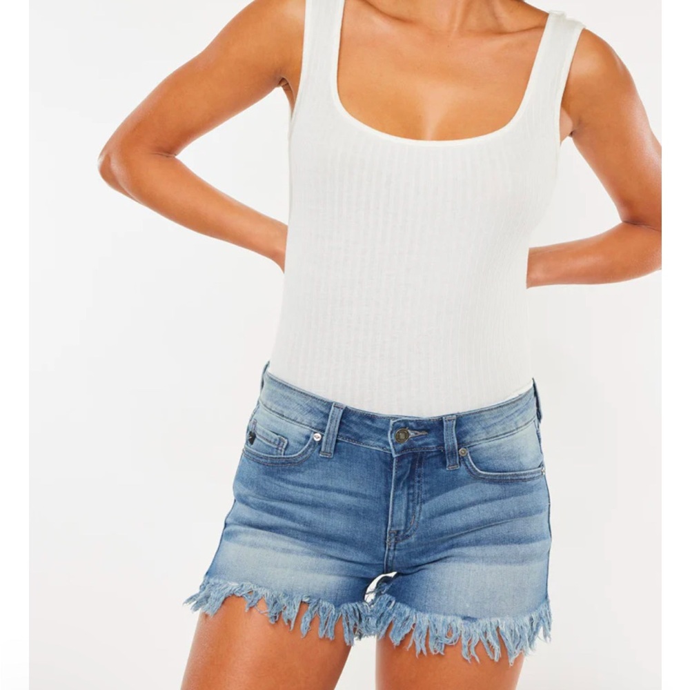 Kancan Morrison mid-rise denim shorts size small